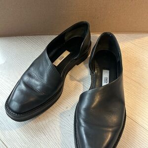 Miista Black Leather Women's Loafers